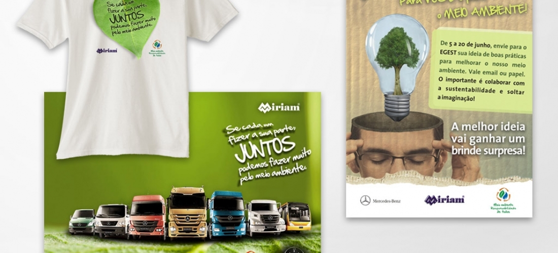 Campanha ambiental interna para a Miriam Veículos – Mercedez Benz